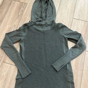 Blue greenish hooded sweater for women size XS pre-owned